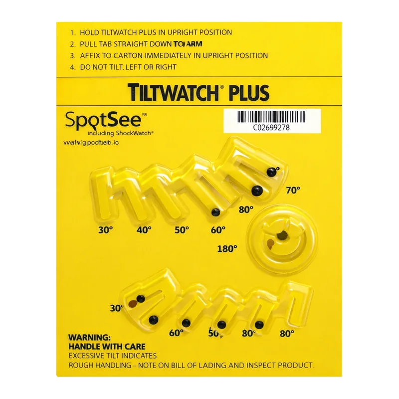 Tilt Indicator TiltWatch Plus - Includes Companion Label