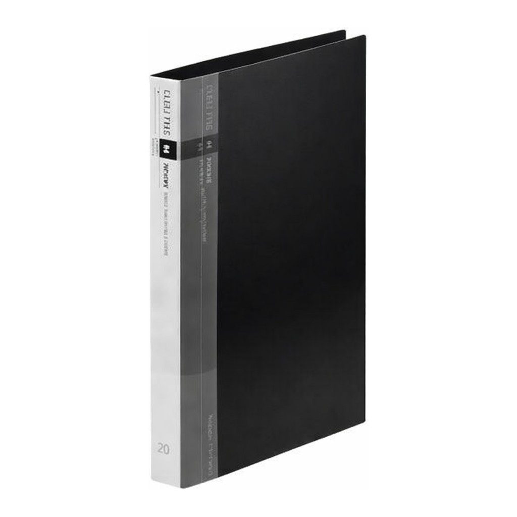 OFFICENEX 문화 인덱스 클리어 20매(A4/F5520-771/흑색)친환경 인증 상품