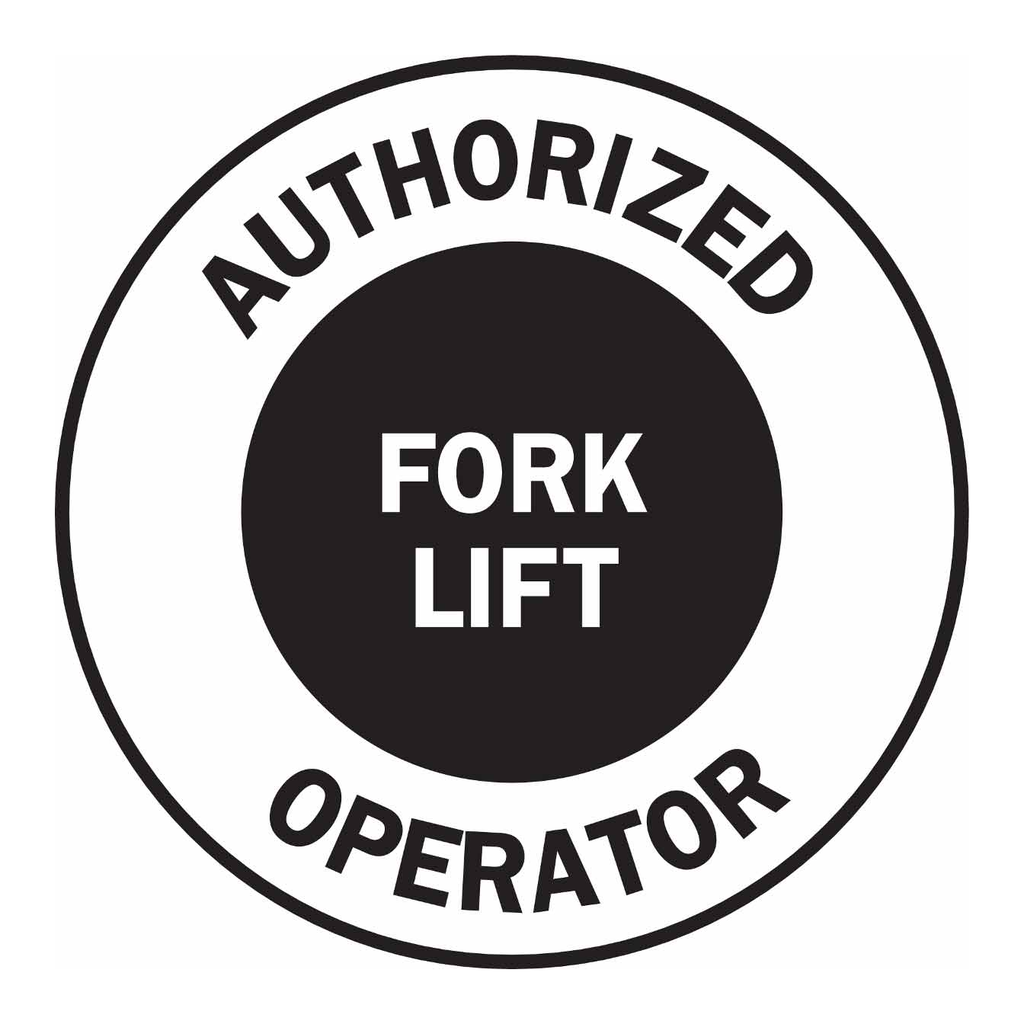 Brady AUTHORIZED OPERATOR FORK LIFT Hard Hat Labels