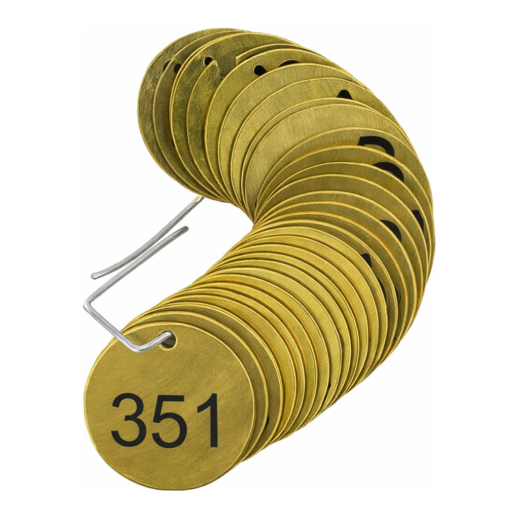 Brady Stamped Brass Valve Tags No Text