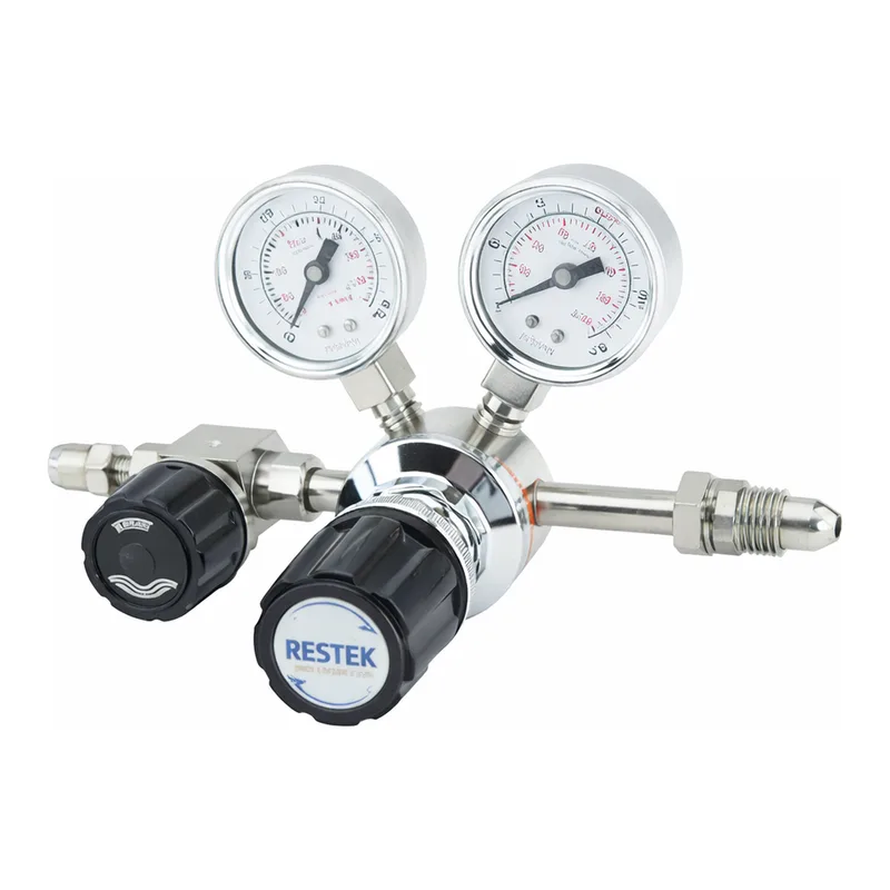Restek Regulator, Brass, Dual Stage, Ultra High Purity Inert Gas, BS 341 #4