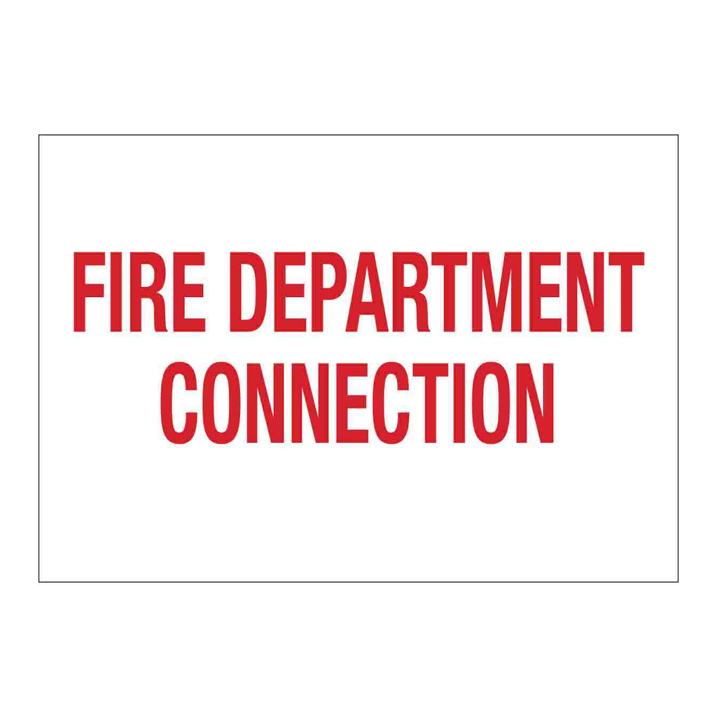 Brady Fire Department Connection Sign