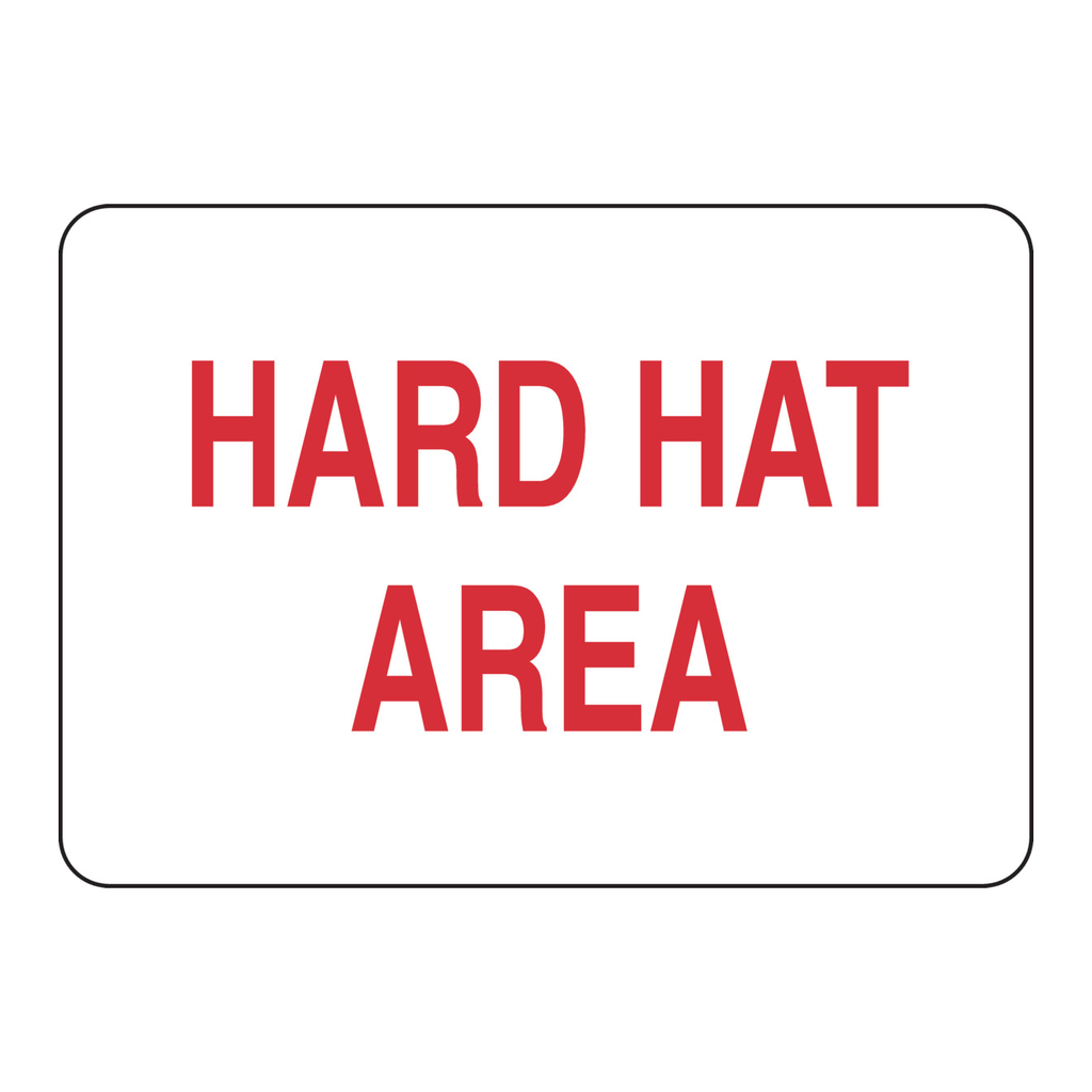 Brady Hard Hat Area Sign
