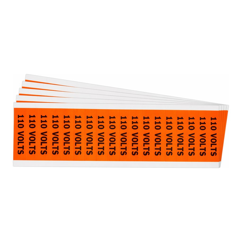 Brady 110 Volts Conduit and Voltage Labels
