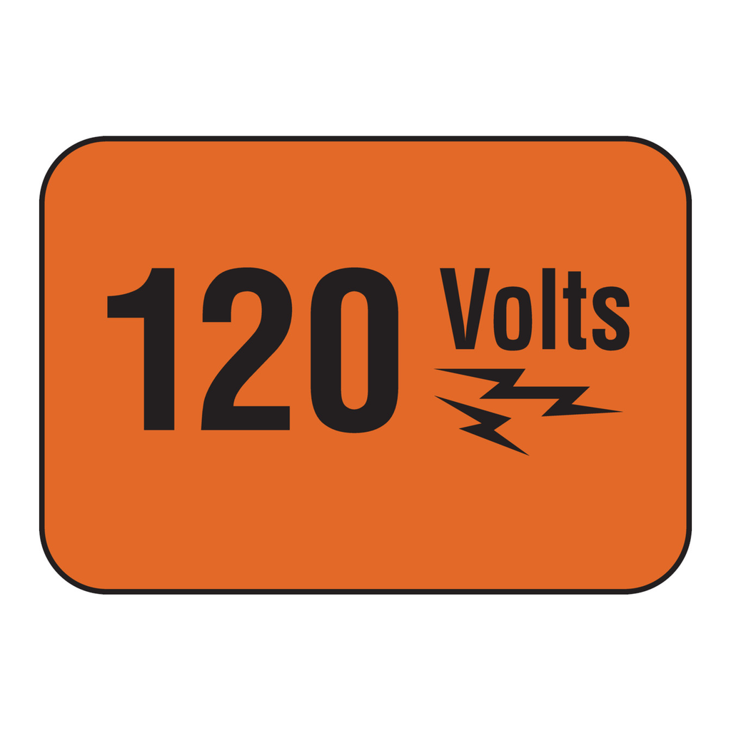 Brady 120 VOLTS Sign