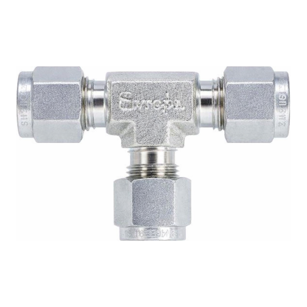 Restek Swagelok Fitting, Stainless Steel, 1/4in Tee, ea