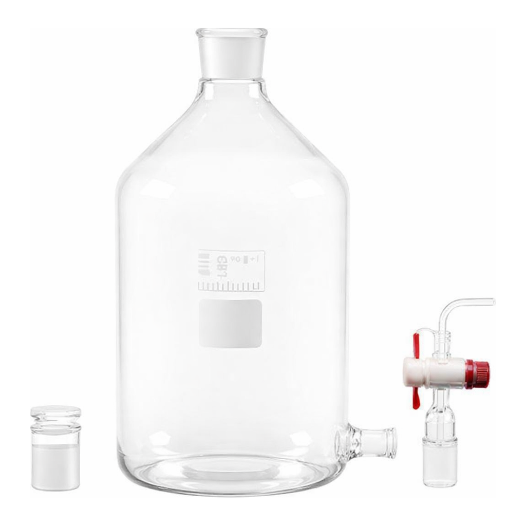 GOEL Bottles, Aspirator, with Interchangeable Stopper and Stopcock