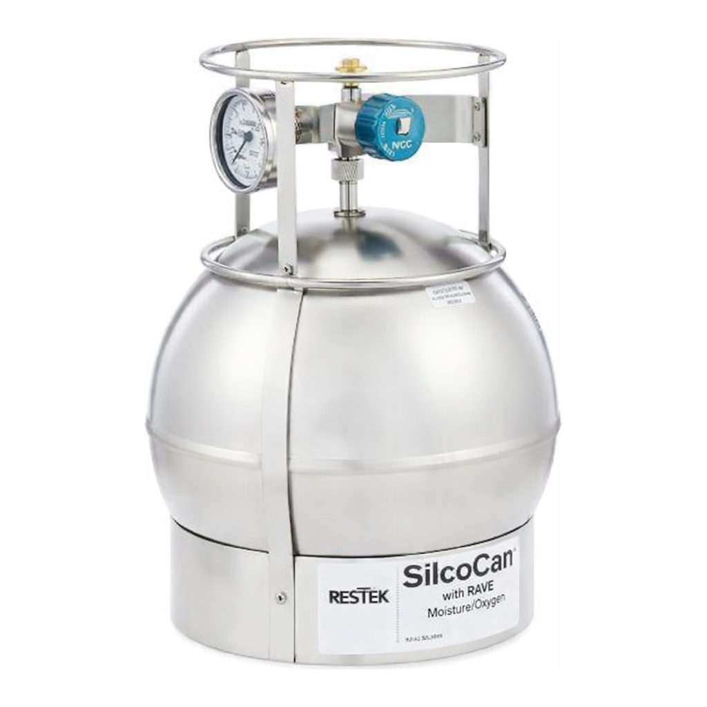 Restek SilcoCan Canister 6L with 3-Port RAVE+ with Gauge