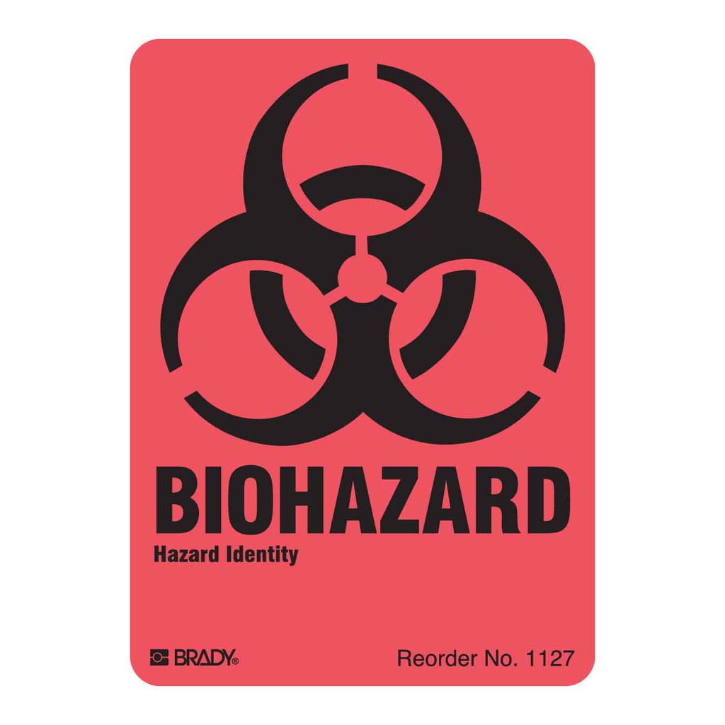Brady Biohazard Hazard Identity Labels
