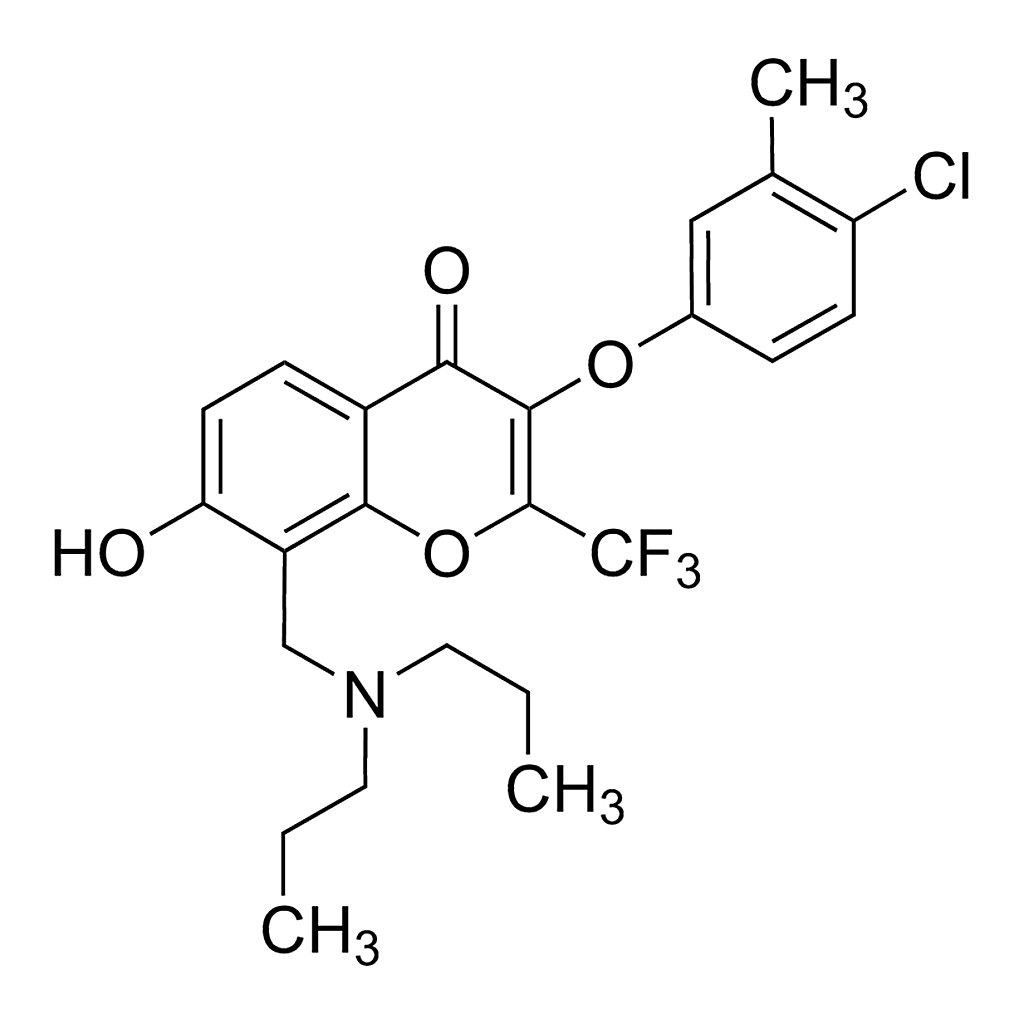 Merck 3-(4-Chloro-3-methylphenoxy)-8-[(dipropylamino)methyl]-7-hydroxy-2-(trifluoromethyl)-4H-chromen-4-one