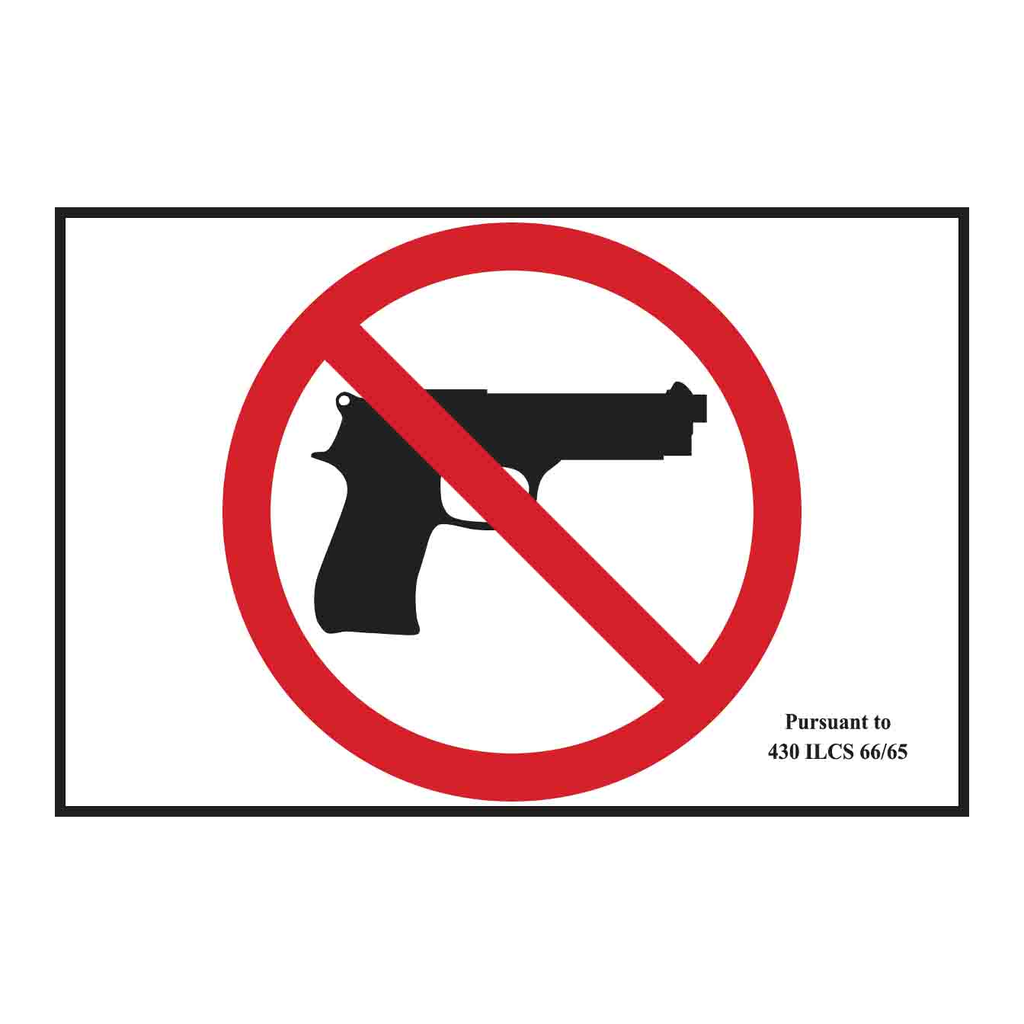 Brady Illinois No Firearm Picto Sign