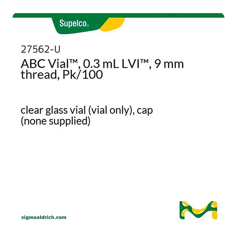 Merck PK100 CLEAR ABC VIAL WITH 0.3ML INSERT