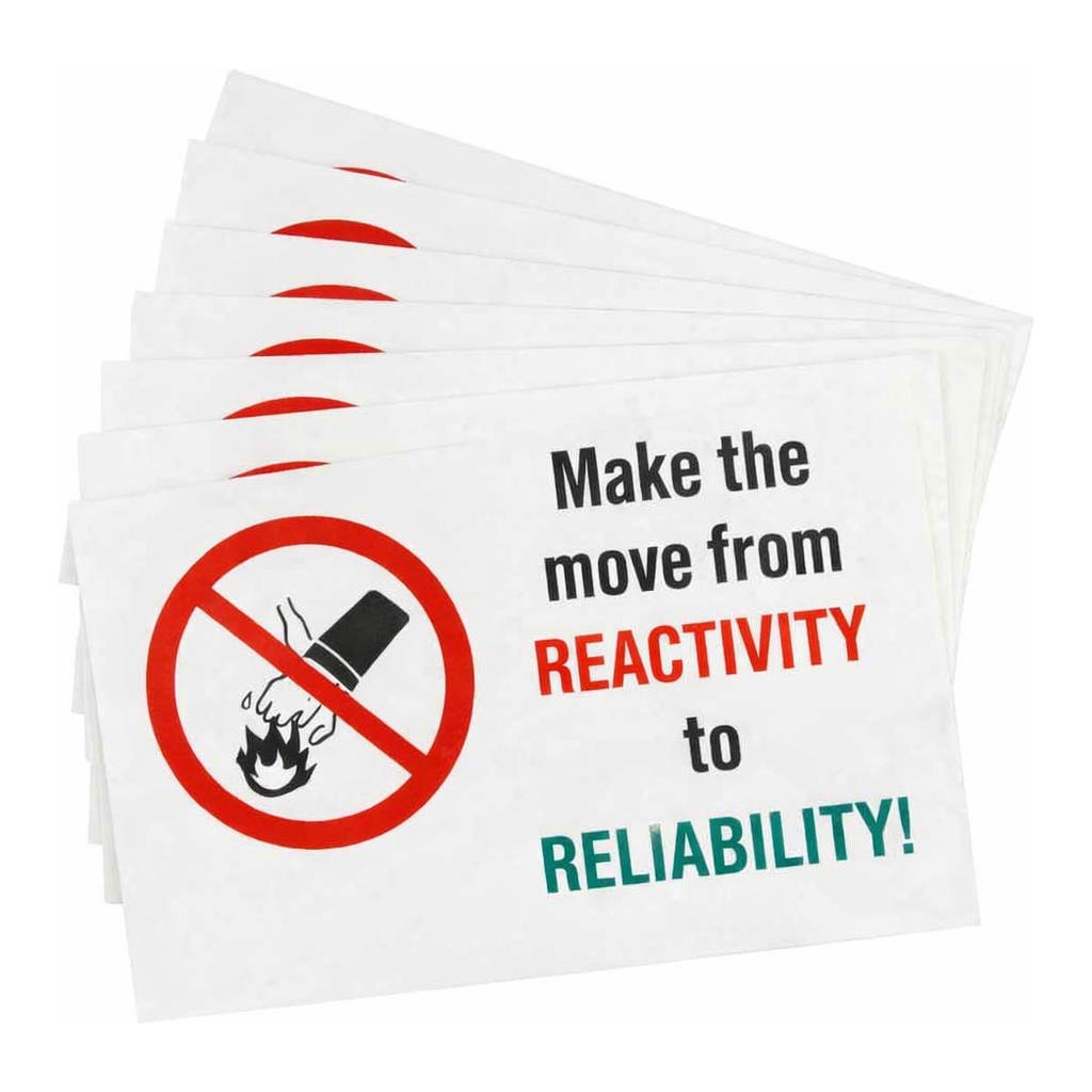 Brady MAKE THE MOVE FROM REACTIVITY TO RELIABILITY! MINIMIZE FIREFIGHTING! Labels