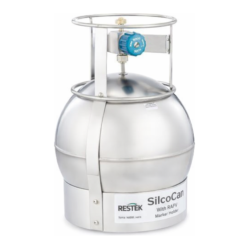 Restek SilcoCan Canister 6L with 2-Port Siltek-Treated RAVE+