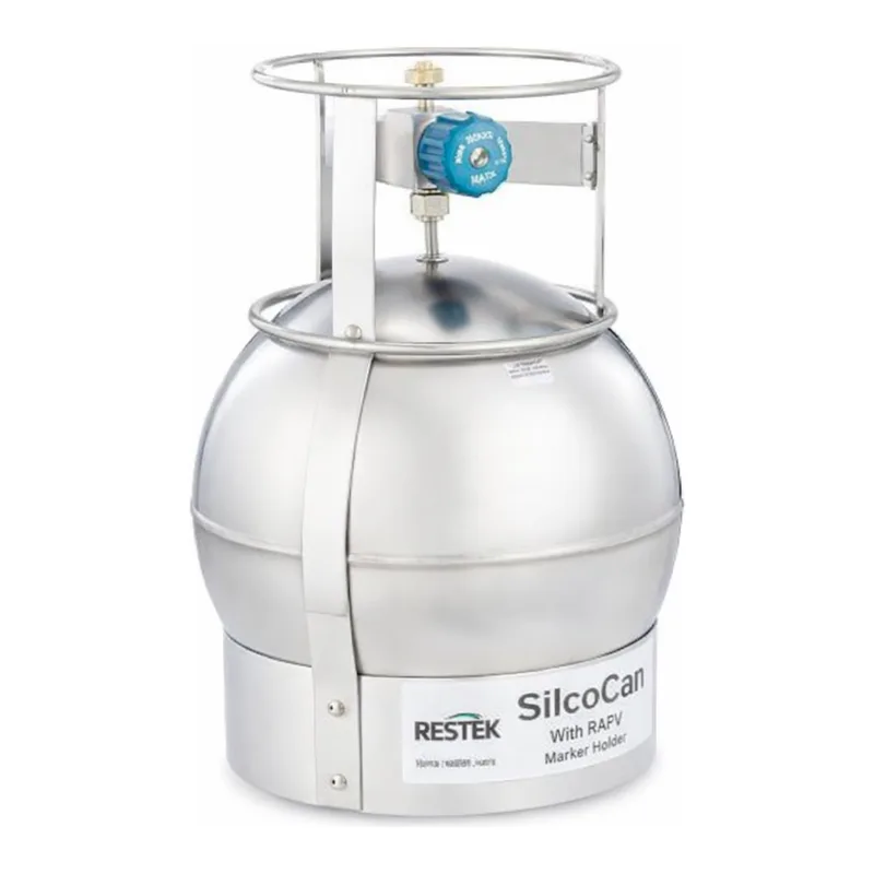 Restek SilcoCan Canister 6L with 2-Port Siltek-Treated RAVE+