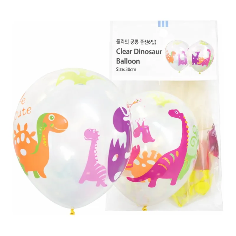OFFICENEX 30cm 클리어공룡풍선(6입)
