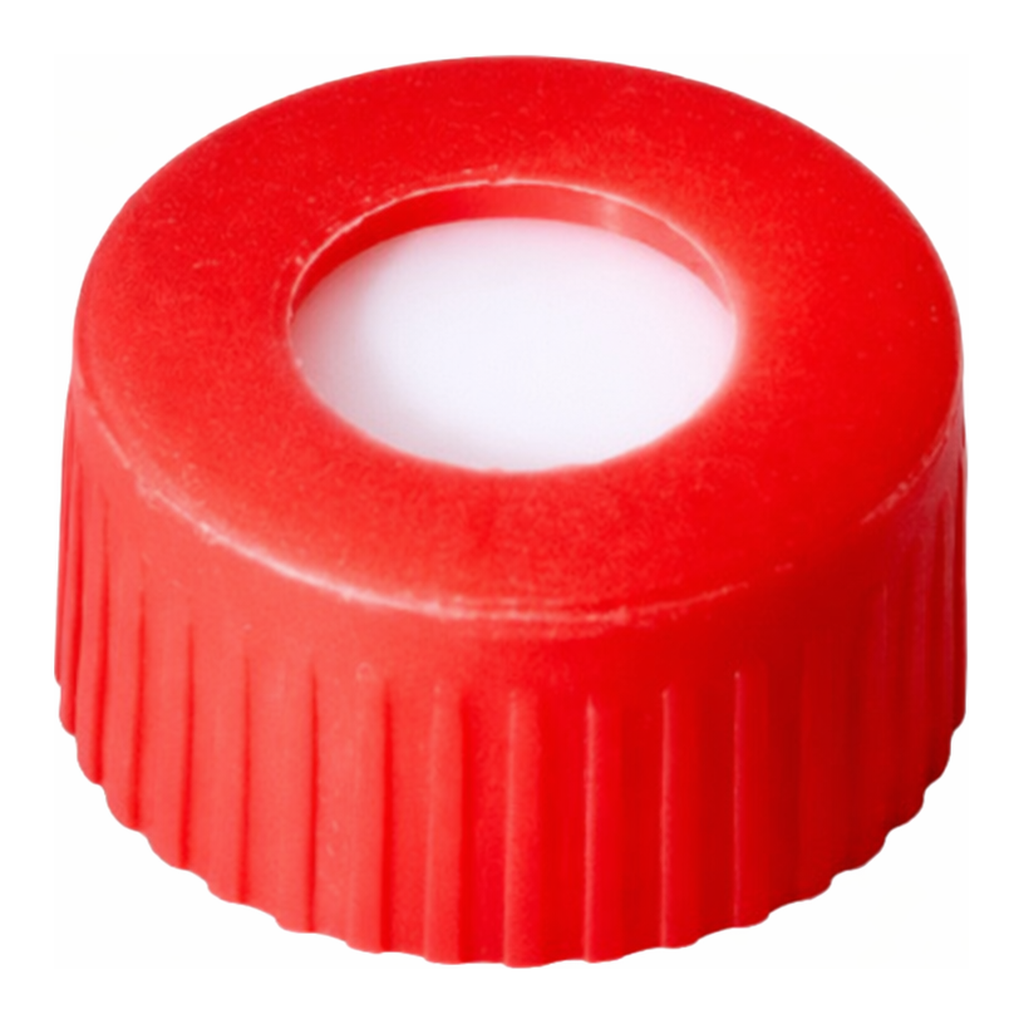 Waters Red, 12 x 32 mm Screw Neck Cap and PTFE/Silicone Septum, 100/pk