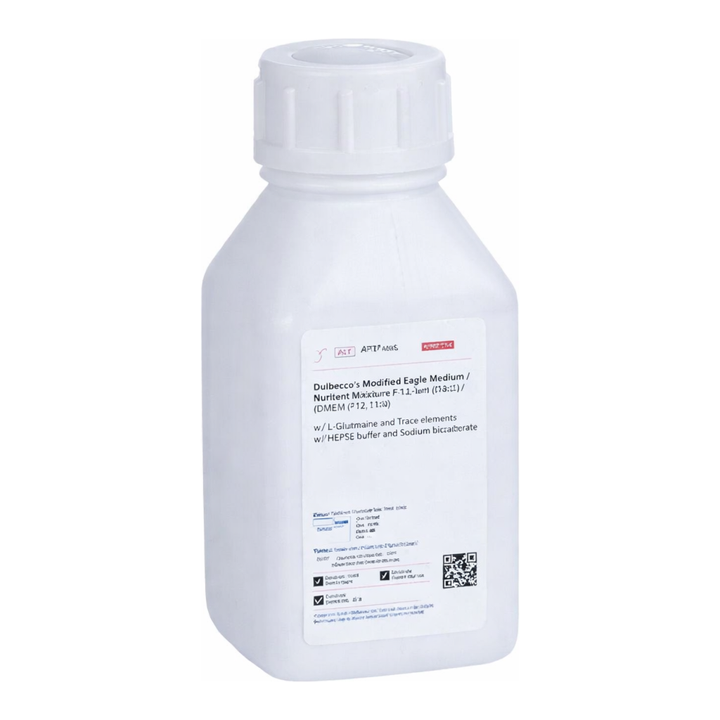 Himedia Dulbecco`s Modified Eagle Medium / Nutrient Mixture F-12 Ham (DMEM / F12, 1:1 Mixture) w/ L-Glutamine and Trace elements w/o Phenol red, Sodium bicarbonate and HEPES buffer