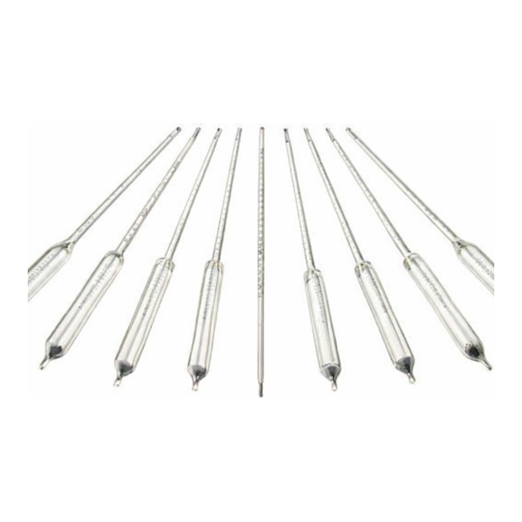 Thermo Fisher Scientific Set of Eight Precision Specific Gravity Hydrometers