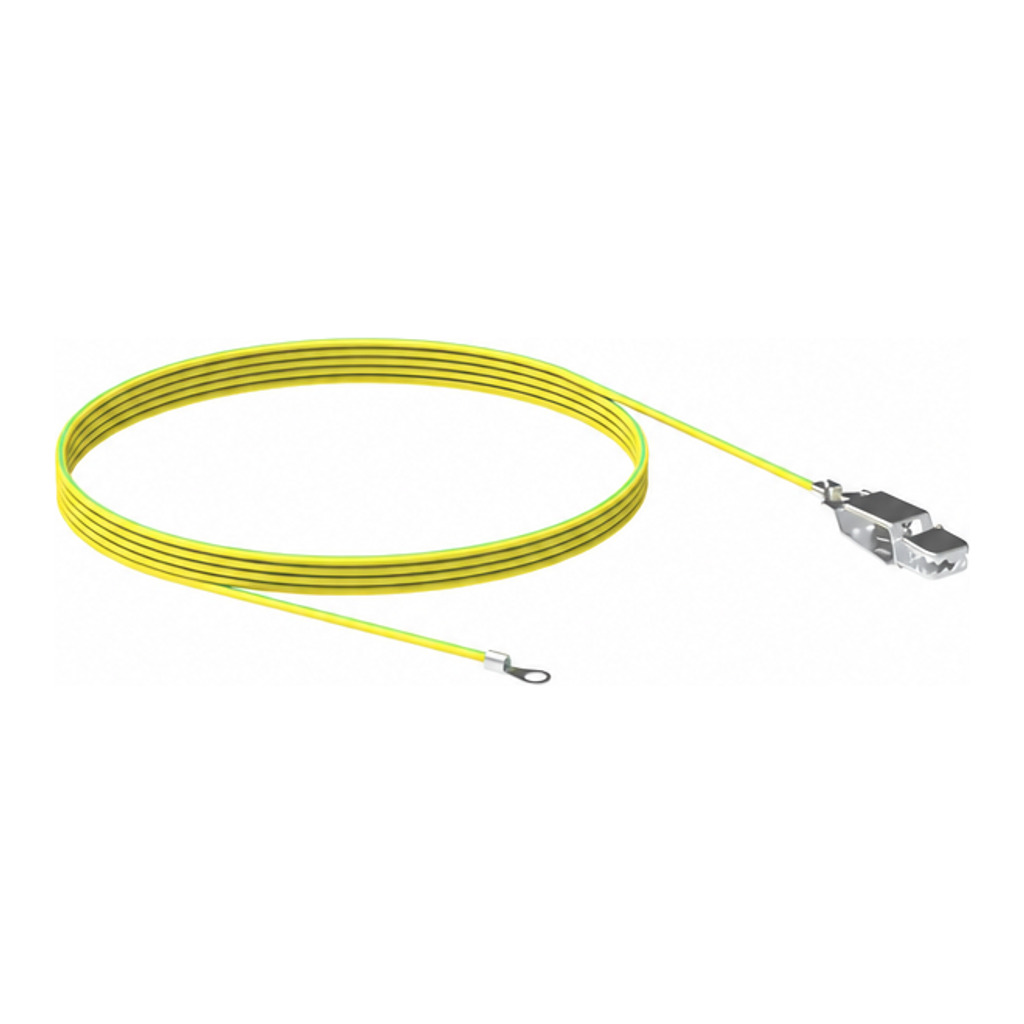 Grounding cable, clamp+ ID 5 mm, 1.5m