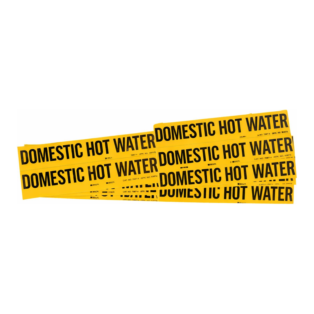 Brady DOMESTIC HOT WATER Pipe Marker