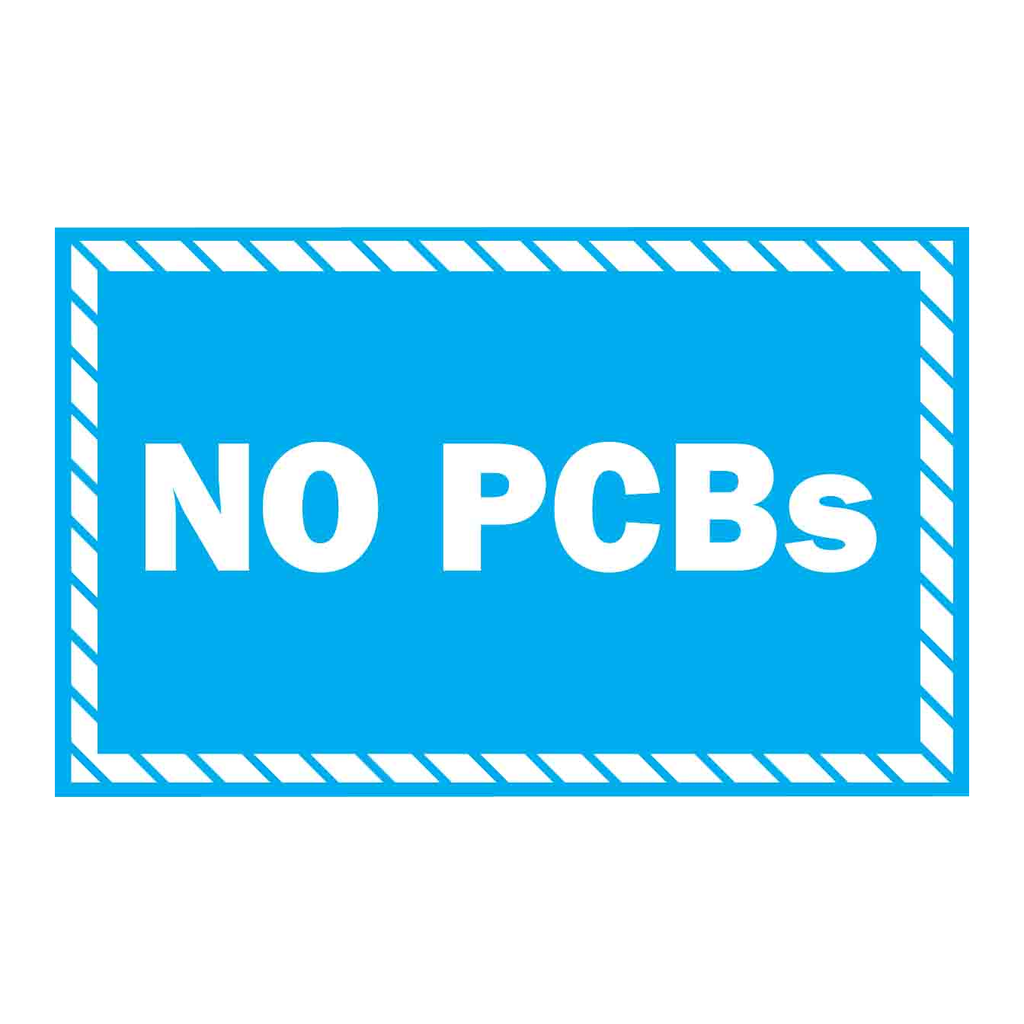 Brady NO PCBS Label