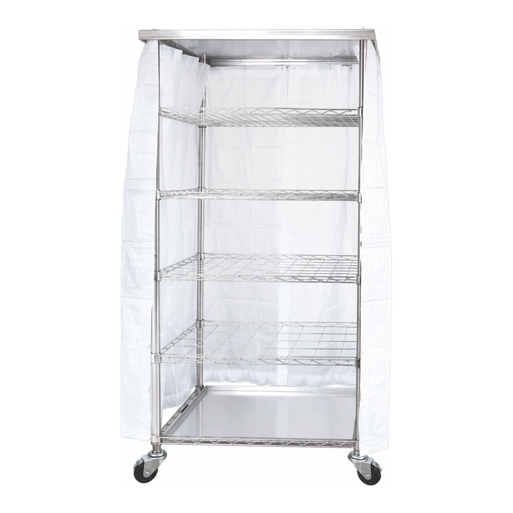 Daihan Science SciLab Assembly Multiuse 5-Deck Storage Cart, with Protection Curtain & Stop-On