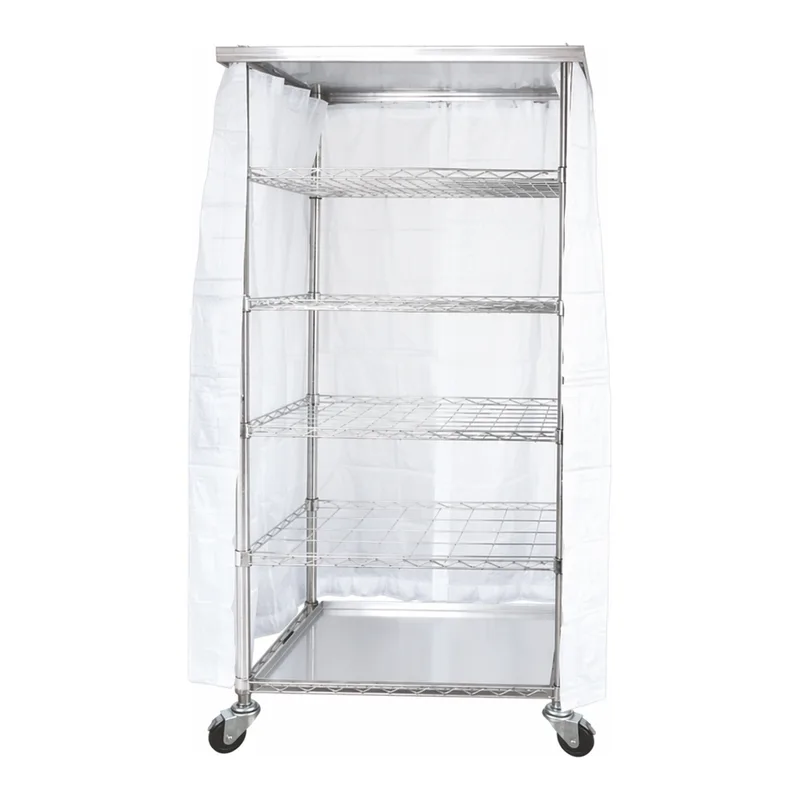 Daihan Science SciLab Assembly Multiuse 5-Deck Storage Cart, with Protection Curtain & Stop-On
