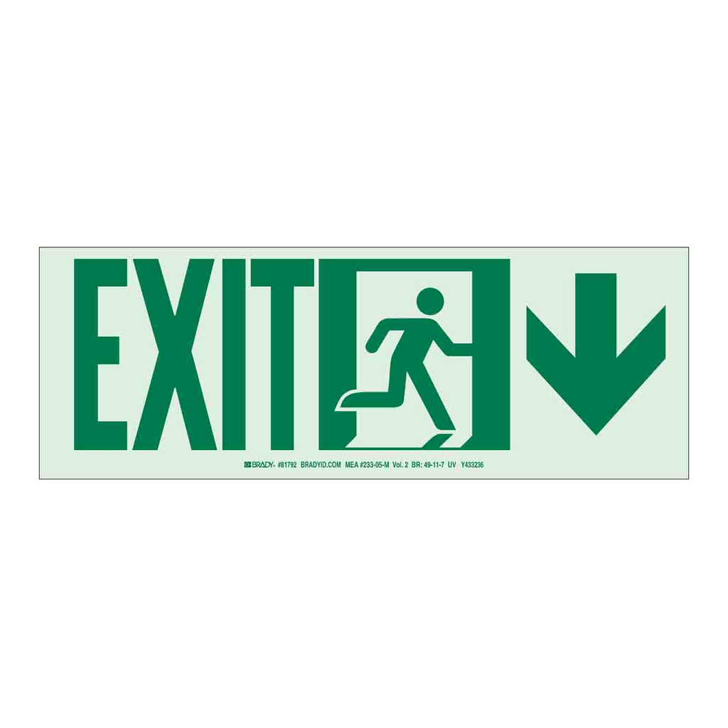 Brady Exit Sign