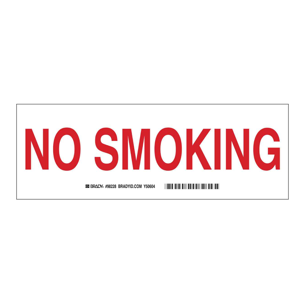 Brady No smoking sign