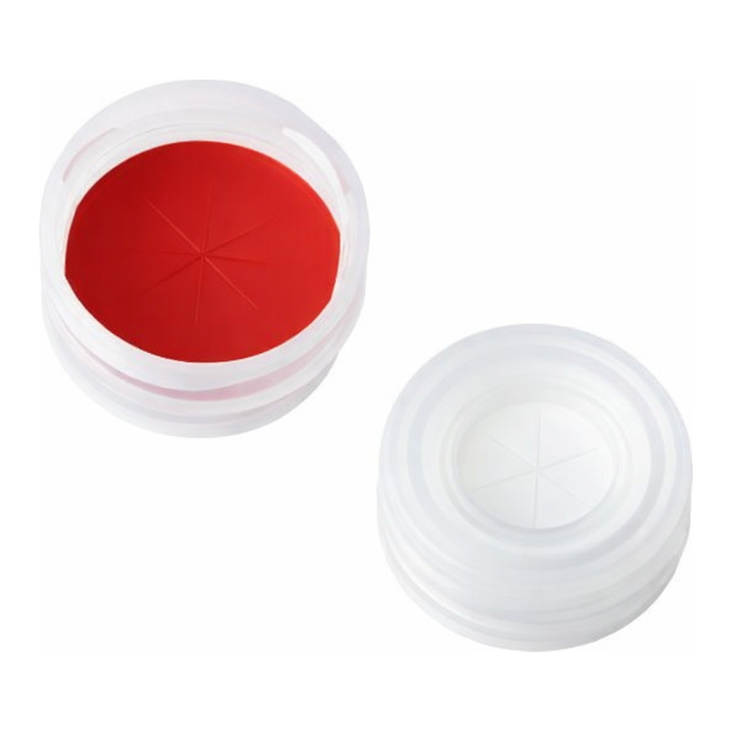 Restek Snap Top Vial Caps, 11mm, Clear, PTFE/Silicone w/Starburst 100-pk