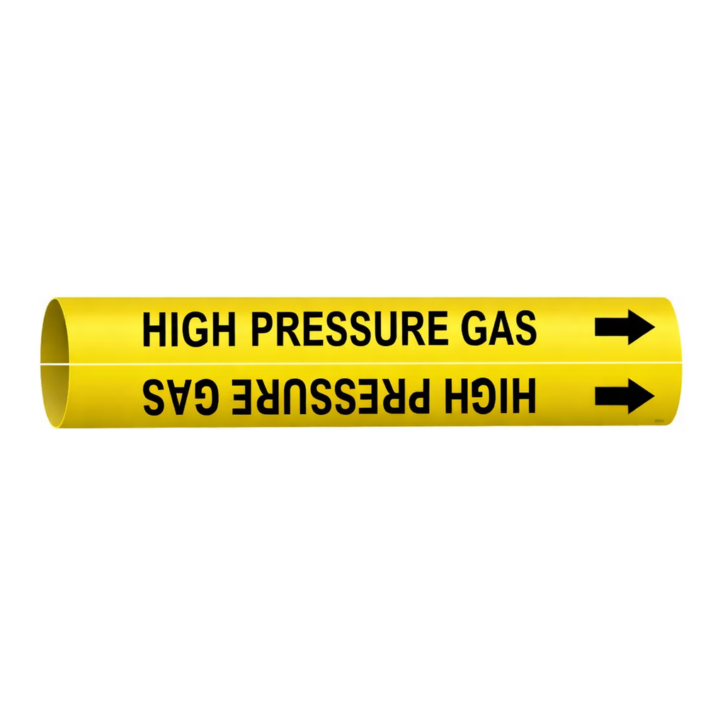 Brady HIGH PRESSURE GAS Snap-On Pipe Marker