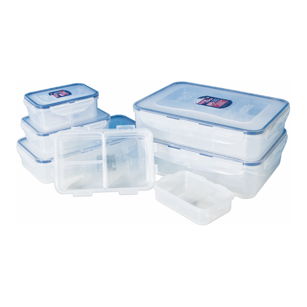 Daihan Science LOCK&LOCK PP Sectional Rectangular Container, with Safety Locking Lid, 360~3,90