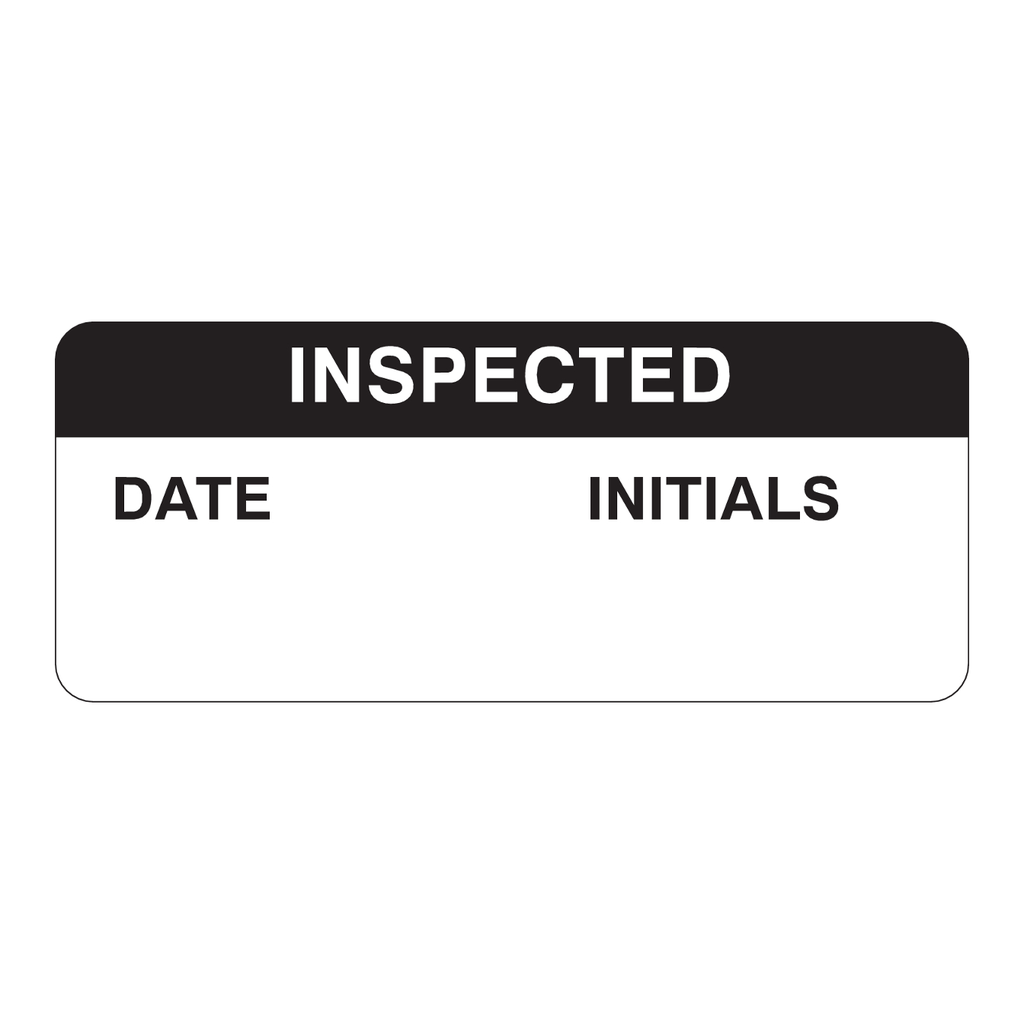 Brady INSPECTED DATE: INITIALS: Write-on Inspection Labels