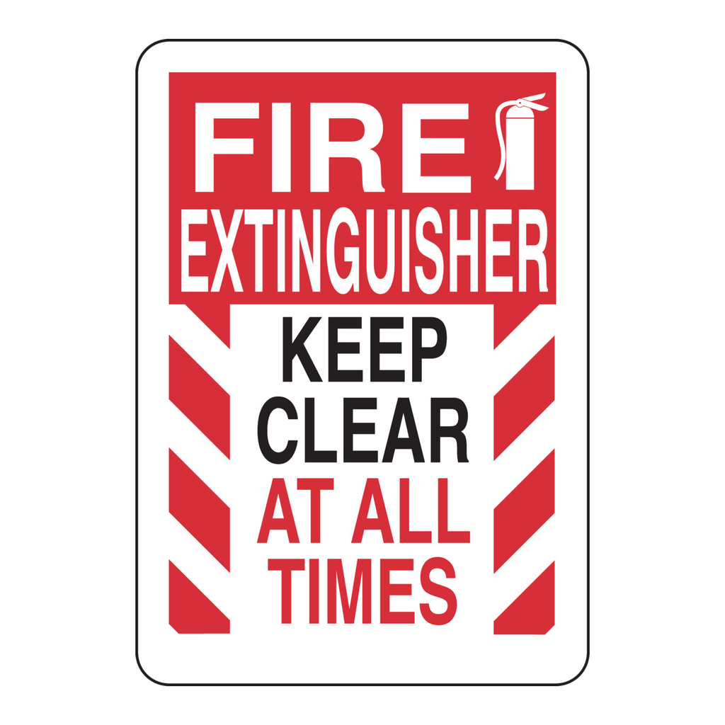 Brady Fire Extinguisher Keep Clear At All Times Sign