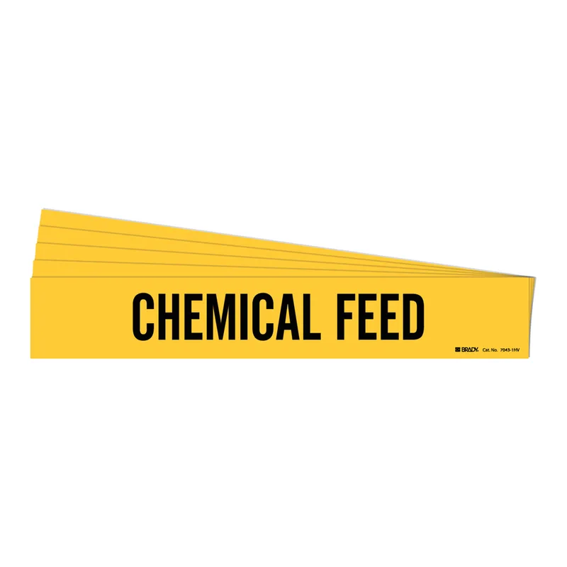 Brady CHEMICAL FEED Pipe Marker