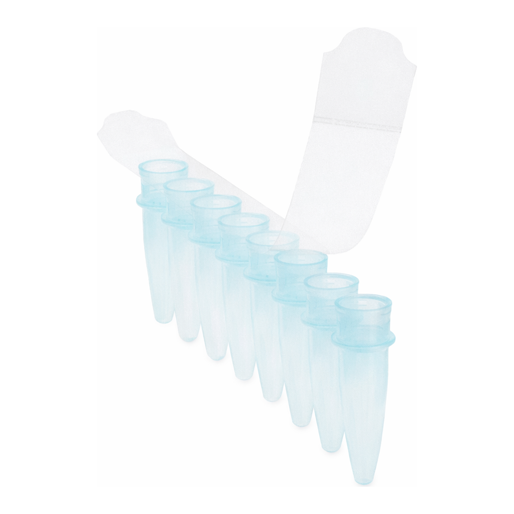 EXCEL SCIENTIFIC EZcap PCR FilmStrips, 8 Strips per Sheet, 1X8 Rows per Strip
