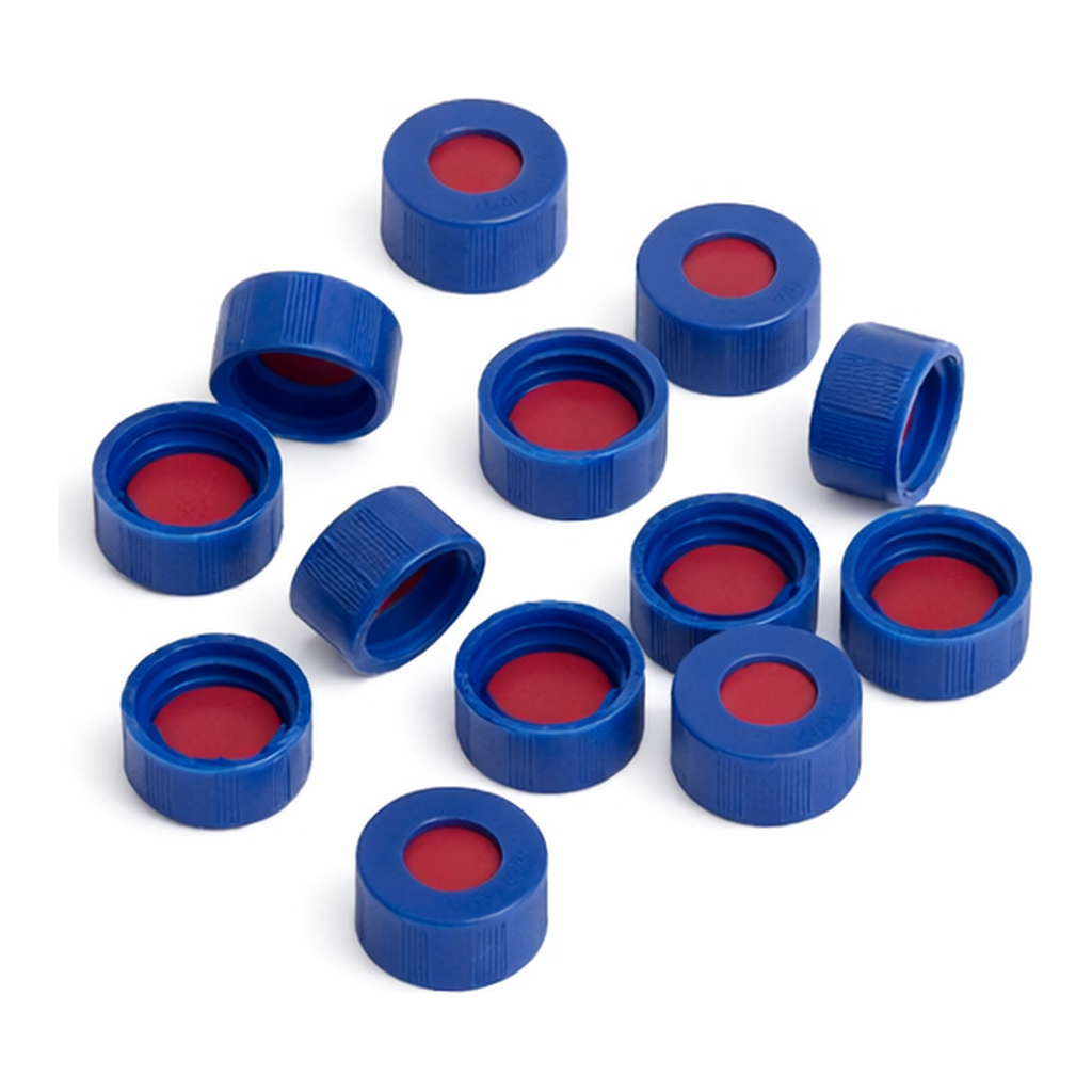 Agilent Caps, screw type, color blue, 100/PK
