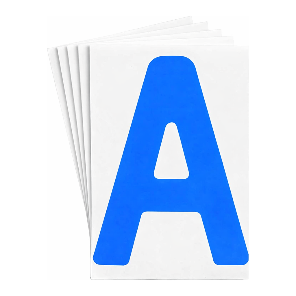 Brady 8" ToughStripe Blue Numbers and Letters