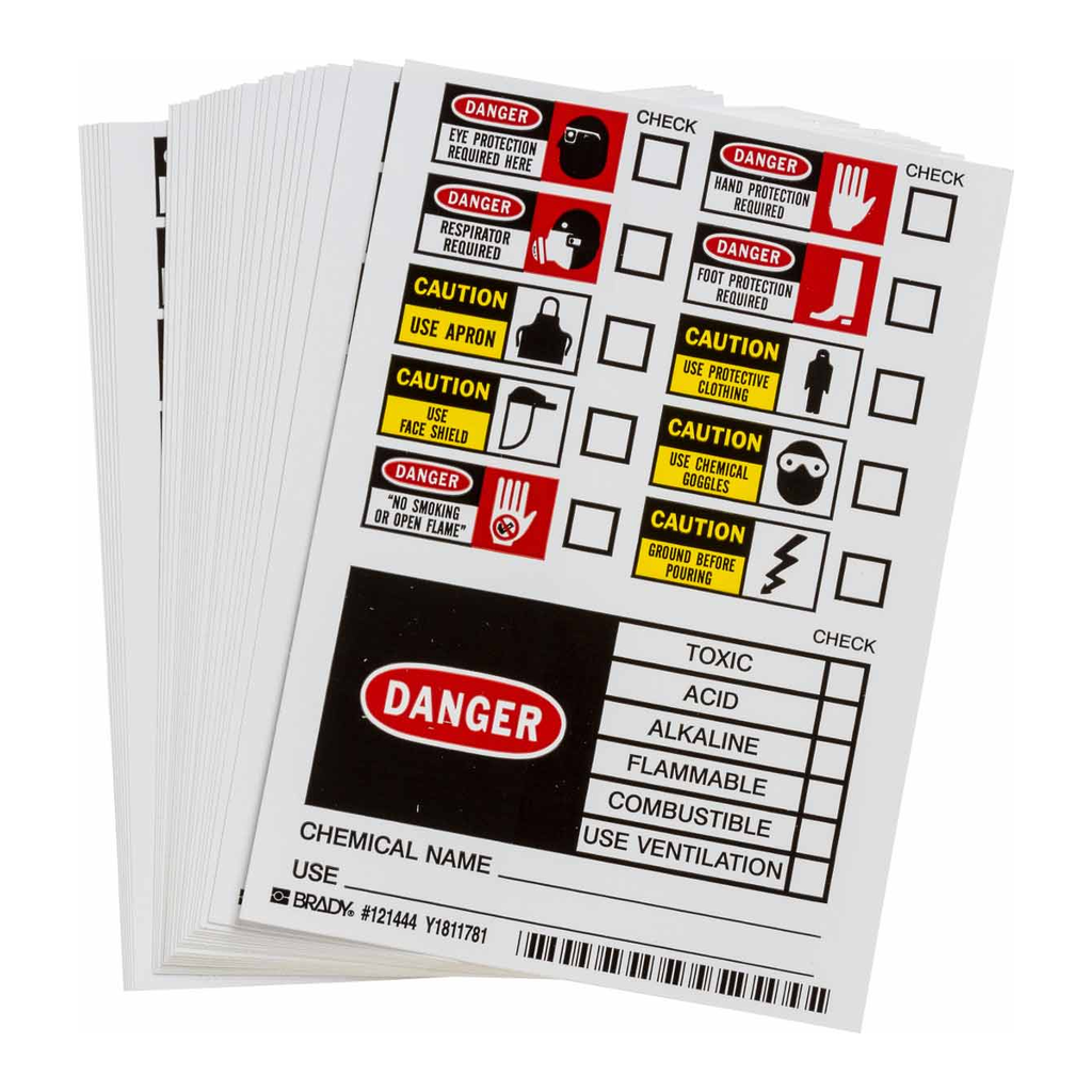 Brady Checklist Labels