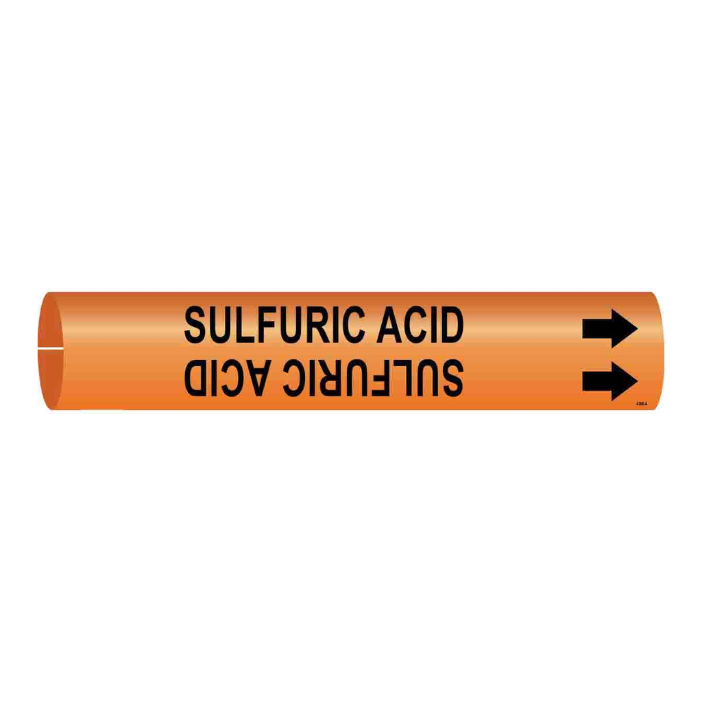 Brady SULFURIC ACID Snap-On Pipe Marker