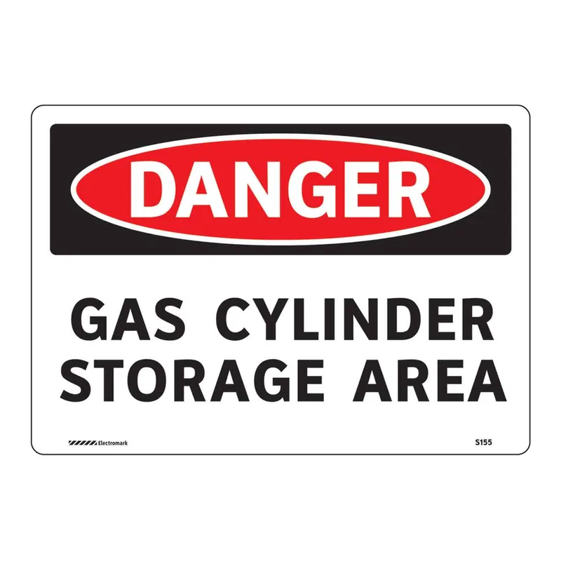 Brady DANGER Gas Cylinder Storage Area Sign