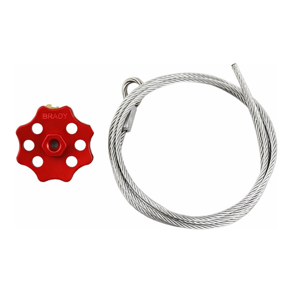 Brady Double Hex Spin Lockout with Cable