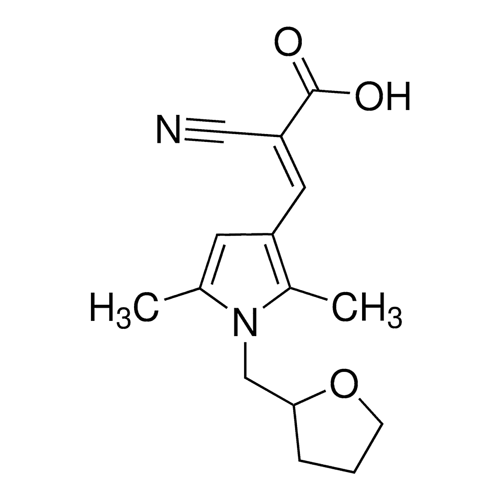 Merck 2-Cyano-3-[2,5-dimethyl-1-(tetrahydro-2-furanylmethyl)-1H-pyrrol-3-yl]-2-propenoic acid
