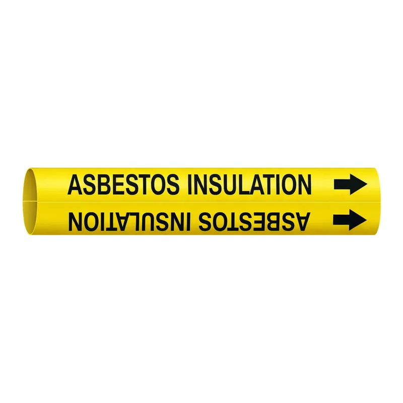 Brady ASBESTOS INSULATION Snap-On/Strap-On Pipe Marker