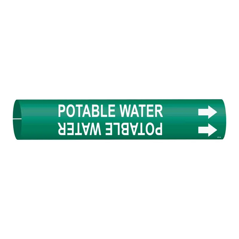 Brady POTABLE WATER Snap-On Pipe Marker