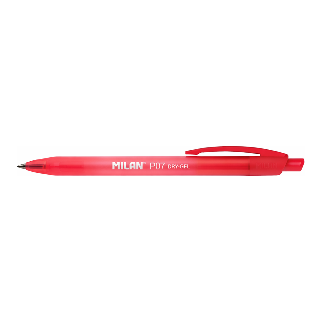 OFFICENEX 밀란 P07 드라이젤 볼펜 빨강 0.7mm