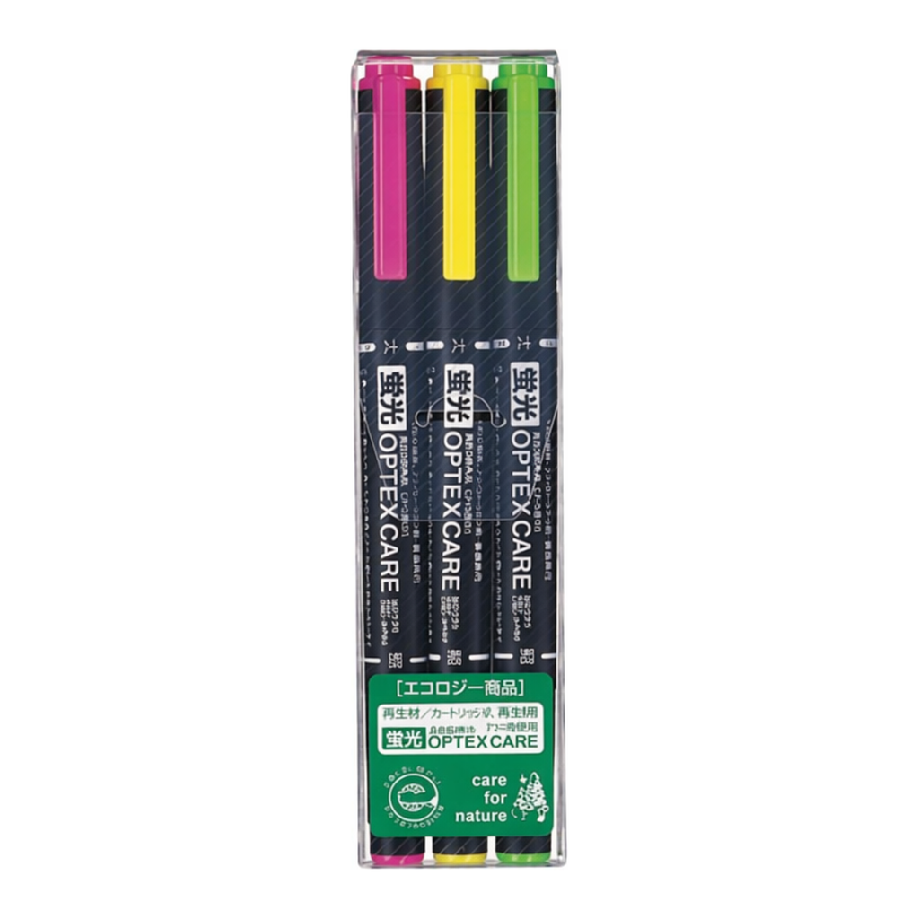 OFFICENEX 제브라 옵텍스형광펜 3색 세트 0.8mm, 4.0mm WKCR1-3C
