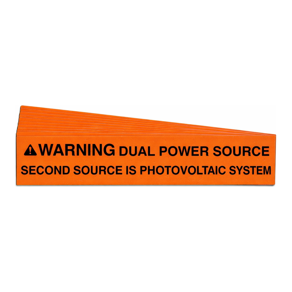 Brady Pre-Printed SOLAR DUAL POWER Warning Labels