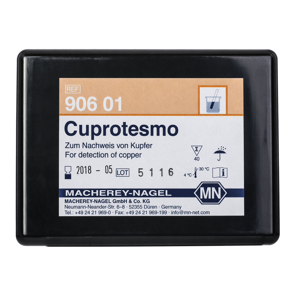 Qualitative test paper Cuprotesmo for Copper